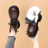 Botas Martin de suela gruesa para mujer, estilo británico, nueva colección de invierno 2026, botas de nieve forradas de felpa y engrosadas, botines de suela blanda, botines cortos adelgazantes