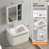 Gabinete de Baño Grande de Acero Inoxidable con Arco Lavabo Integrado para Baño Combinación de Gabinete Lavamanos con Fregadero Retenedor de Agua