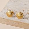 Pendientes de acero inoxidable con rayas de oro de 18 quilates, estilo europeo y americano, con personalidad, sencillos, de alta gama, para mujer.