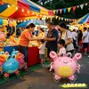Carrito de globos de papel de aluminio de dibujos animados para niños, ideal para sacar a los niños, adecuado para plazas, mercados nocturnos, puestos callejeros y decoraciones de fiestas de cumpleaños