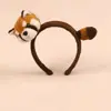 Tiara de Pelúcia de Guaxinim Super Fofa para Mulheres, Grampo Criativo de Desenho Animado de Panda, Faixa para Lavar o Rosto, Acessório de Cabelo para Sair e Tirar Fotos