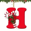 Nuevas decoraciones navideñas personalizables en inglés de 26 letras para la frontera, adornos para el árbol de Navidad, colgantes