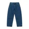 Ropa para Hombre Beijie 2026 Primavera Nuevo Azul de Dos Tonos Sencillo Lavado Jeans para Hombre Holgados Casual Rectos