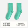 Calcetines Rosas para Mujer, Calcetines de Algodón para Danza Moderna, Calcetines Deportivos de Moda, Calcetines Blancos Oversize, Calcetines de Media Pantorrilla, Calcetines Largos de Cintura Alta para Primavera y Otoño