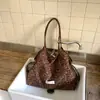 Bolsa de Ombro Estampada de Leopardo para o Dia a Dia Feminina 2026 Nova Moda Outono Estilo Preguiçoso Nicho Bolsa Tote de Grande Capacidade