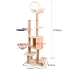 Marco de Escalada para Gatos, Árbol para Gatos, Casa Grande de Madera para Gatos con Rascador, Ahorro de Espacio, Estante para Gatos tipo Cápsula Espacial, Personalizable