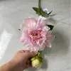 Nueva Peonía de Dos Cabezas Flor Artificial Estilo Chino Decoración de Sala de Estar Flor Mesa de Comedor Arreglo Floral Ramo de Flores Artificiales de Peonía