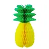 Flor de Abacaxi Tridimensional Flor de Papel Bola de Flor Bola de Favo de Mel Colmeia Decoração de Festa de Verão Pingente para Adulto Enfeites de Mesa