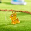 Luminoso Bulldog Francés de Ojos Pequeños Miniatura Micro Paisaje de Escritorio Coche Pequeños Adornos DIY Decoración de Joyería Artesanías de Resina