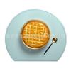 Jogo Americano Semi-circular de Silicone Transfronteiriço Atacado Cor Macaron Tapete de Silicone Isolante Térmico Estilo Nórdico Tapete de Mesa Casa Jogo Americano Ocidental