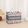 Bolso de Mano No Tejido Laminado con Película Exquisito Ocupado Tres Dimensional Gran Capacidad Portátil Bolsa de Tote Moda Bolso de Lona Portátil
