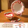 Set de tazón y plato de dibujos animados lindos, vajilla de cerámica de alto valor para uso doméstico, que incluye tazones, platos, tazones para yogur, tazones para sopa, tazones para ensalada y platos de cena