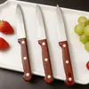 Faca de Frutas Afiada com Textura de Madeira Imitada Mais Vendida Fábrica Atacado por 1 Yuan Faca de Descascar Doméstica para Exterior Faca de Cortar Frutas para Dormitório