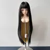 Peluca para muñeca BJD, cabello largo liso corte princesa de seda suave, adecuada para uso diario, se puede modificar manualmente, adecuada para muñecas 1/3, 1/6