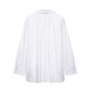 Moda Feminina Casual Versátil Ins Primavera e Verão 2025 Novo Estilo Europeu e Americano Camisa de Lapela Manga Longa com Cadarço na Frente