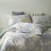 Conjunto de Quatro Peças de Algodão Escovado Estilo Pastoral de Outono e Inverno Estampado Moda Amigável à Pele Quente Capa de Edredom Lençóis e Cama de Algodão Puro