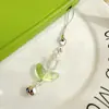 [Primavera] cordão de laço de estrela de cinco pontas verde corda anti-perda para celular corrente de celular pingente decorativo