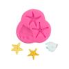 Estrela-do-mar peixe pequeno concha cavalo-marinho coral alga DIY decoração de bolo de chocolate modelagem assando molde de silicone