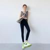 Leggings deportivos finos con cordón tipo tiburón para mujer, pantalones ajustados adelgazantes tipo tiburón, primavera, cintura alta, control de abdomen, fitness, pantalones para correr