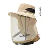 Sombrero Plegable Unisex Anti-Mosquitos Con Malla Oculta Repelente Protección Contra Insectos Abejas Casual Exterior Protector Solar Gorra de Pesca