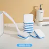 Cepillo de Limpieza para Baño para Fregar Azulejos, Paredes, Bañera, Cepillo de Limpieza Multifuncional con Mango Largo, Esponja Nano para Fregar Lavabos de Vidrio
