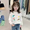 H2230 # Top de Algodón Puro Moderno y a la Moda para Niños, Ropa Ligera de Primavera, Camiseta de Manga Larga para Niñas, Estilo Primavera y Otoño, Nuevo Modelo 2025.