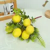 Decoração de Parede Vinha de Limão Plantas Verdes Densas Trepadeiras de Parede Arranjo de Atmosfera Flores Artificiais Loja de Frutas Enfeites Pendurados