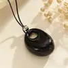 Otoño e Invierno Retro Maillard Color Café Manchado Collar Largo para Mujer Lujo Accesible Nicho Cadena de Suéter de Gama Alta