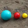 Juego de Gateball Bola Sólida de Madera de 7 cm Bola Redonda Grande Bloques de Construcción Juguete de Madera Pintado a Mano Adorno Artesanía