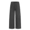11Kn Pantalones Casuales de Pierna Recta de Acetato y Lana para Dinero Viejo Unisex Textura Retro Simple Cordón Versátil Holgados Pantalones para Viajar