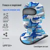 Balaclava de Seda Gelada para Ciclismo, Uso Externo em Motocicleta, Cobertura Facial Completa à Prova de Vento e Poeira, Proteção de Pescoço de Secagem Rápida, Máscara de Proteção Solar
