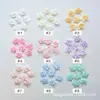 38mm Camada Dupla Flor de Organza com Contas Moldada Peça Vestido de Casamento Roupas de Performance Dinastia Han Acessórios Flores Decorativas DIY