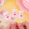 Ins Love Bear Vela de Aniversário Bolo de Cozimento Vela Decorativa Dia das Crianças Vela de Celebridade da Internet