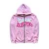 Design Gótico Y2K 2024 Novo Europeu e Americano Street Hip-Hop Letra Estampada Zíper Moletom Blusão Jaqueta