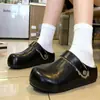 2026 Zapatos Peludos de Doble Uso para Mujer Plataforma de Suela Gruesa Corcho Capi Bara Punta Cerrada Medias Pantuflas Persona Perezosa Calientes con Terciopelo Zapatos Birkenstock