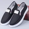 Sapatos de lona respiráveis confortáveis Sapatos preguiçosos masculinos Sapatos de pano Old Beijing Sapatos de trabalho antiderrapantes e resistentes ao desgaste para canteiros de obras