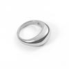 Anillo eManco de moda simple para mujer de acero inoxidable forma de arco tamaño 5/6/7/8