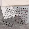 Suministro transfronterizo de nuevas pegatinas para uñas con diseño de chica dulce y genial, polvo negro, estrella de cinco puntas, pegatinas adhesivas 3D para uñas.
