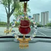 Nuevo Brocado de la Dinastía Song Gato de la Fortuna Colgante de Cristal Colgante para Coche Bolsa de Dinero Colgante Espejo Retrovisor del Coche Adorno Bolsa de Regalo Colgante Lujo Ligero