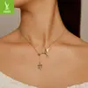 Collar de plata de ley 925 con colgante de cruz, accesorios transfronterizos, saludos de colibrí, cadena para clavícula de pájaro de moda SCN217