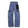 Estilo Americano High Street Unisex Resistentes Parches Múltiples Bolsillos Diseño Pantalones Cargo Casuales Sueltos Nuevos de Verano para Hombre y Mujer