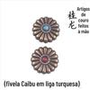 Fivela de pano embutida B Bolsa de couro feita à mão faça você mesmo Carteira Vintage Fivela decorativa Fivela de moeda Faux Turquesa