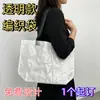 Bolsa tecida transparente feita de PP, ecológica, à prova d'água, à prova de umidade, design simples, adequada para exposições corporativas e eventos promocionais, bolsa de mão tecida dobrável