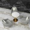 Sofá Individual Casual Moderno Combinación de Mesa y Silla para Negociación Comercial Lujo Ligero Mesa de Comedor de Mármol Recepción Oficina de Ventas de Hotel