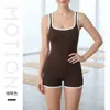 Conjunto de yoga de una pieza de alta gama para mujer, mono sin espalda para fitness, body ajustado para deportes de baile con almohadillas en el pecho, conjunto para yoga aéreo