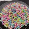 Cuentas redondas chapadas de color sólido, 6-16 mm, cuentas sueltas con agujero recto, materiales y joyas para accesorios de abalorios para bolsos y cadenas de teléfono móvil hechos a mano para DIY.
