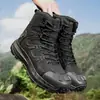 Botas Tácticas 2025 para Hombre, Senderismo al Aire Libre, Montañismo, Caza, Zapatos de Rescate de Aventura, Botas de Trabajo Desérticas de Caña Media con Suela Ligera para Hombre, No