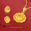 Pingente Ruyi Fu Lock de Ouro de Areia Vietnamita, Cor Duradoura, Colar Cadeado da Longevidade, Pingente Cadeado da Paz, Estilo Chinês