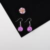 Aretes de Flores Secas Flor Real Cuentas de Cristal Flor de Encaje Aretes Amazon Venta Caliente Hecho a Mano Fresco Dulce Aretes