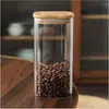 Frasco de Almacenamiento Personalizado con Cuchara, Frasco de Bambú Cuadrado con Tapa, Frasco para Granos de Cocina, Dulces, Té, Frasco Sellado para el Hogar
